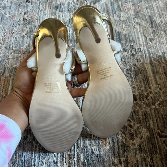 Steve maddens exotica gold sandals - Picture 5 of 9